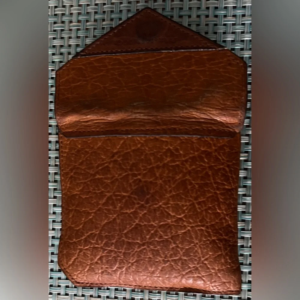 MR.JUNKO Vintage 100%Leather MiniEnvelopePouch-Excellent OnlyAge related